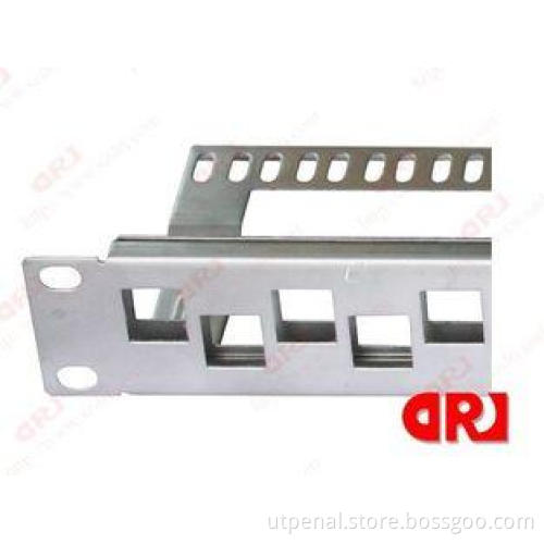 1U 24 port Stainless steel Rj45 FTP Rack Mount patch panel